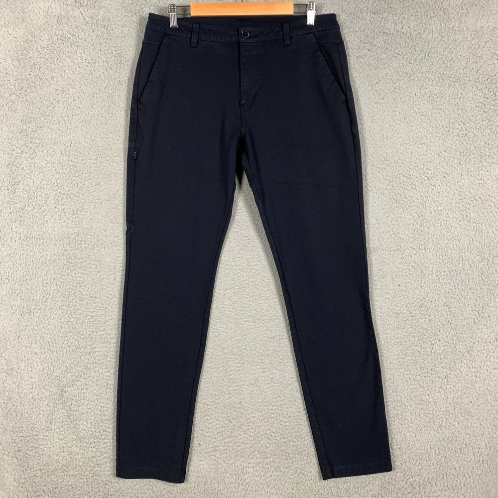BYLT‎ Everyday Pant 2.0 Men's 36 x 32 Navy Slim Fit Premium Basics Stretch Chino